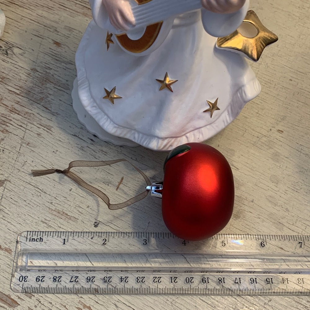 4 pc 🍎 IKEA Apple Christmas ornaments decorations holiday decor red fruit new - Picture 9 of 15